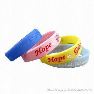 Children's silicone printed bangles, multicolor